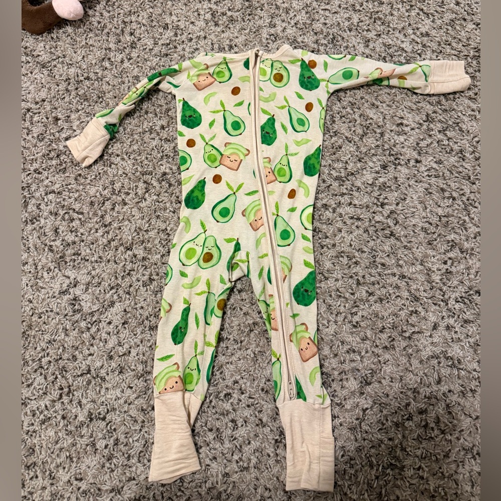 Little Sleepies Avocado Toast 6-12 footies